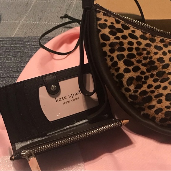 Kate Spade ♠️ Smile Leopard Calf Hair & wallet - Picture 12 of 12